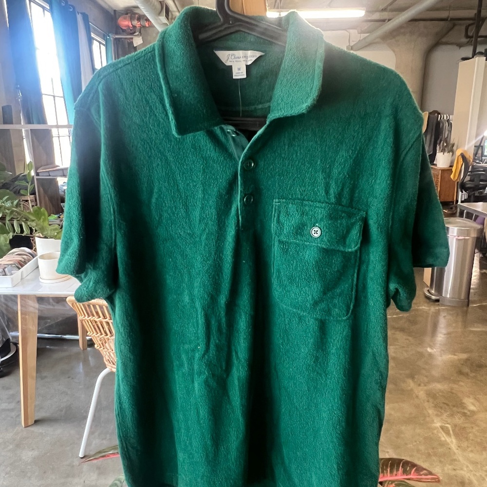 Terry Polo Shirt MEDIUM (JCREW NWT)